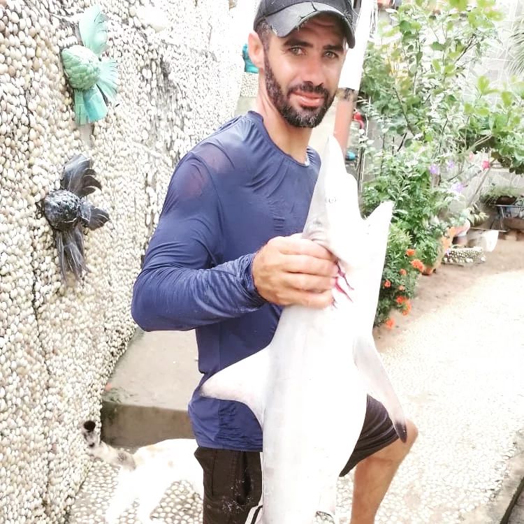PESCADOR ENCONTRA TUBARÃO-BRANCO EM ORLA DE BARRA-DE -CATUAMA EM GOIANA PERNAMBUCO